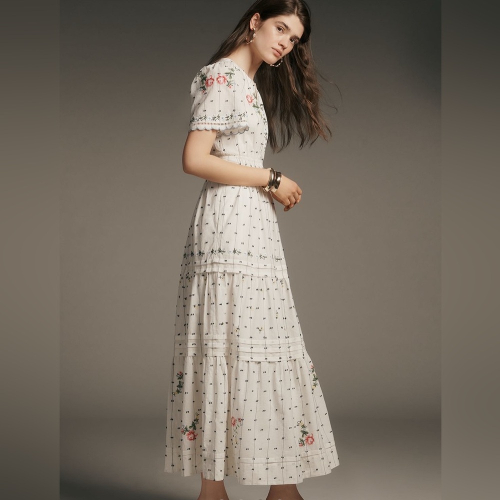 NWT The Somerset Emobroidered Dobby Maxi Dress - Picture 3 of 4
